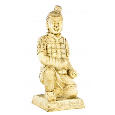 Statue Guerrier chinois Xian assis - H 56 cm Statue Guerrier chinois Xian assis - H 56 cm