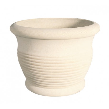 Pot rond 244 marbre blanc - Ø 55cm Pot rond 244 marbre blanc - Ø 55cm