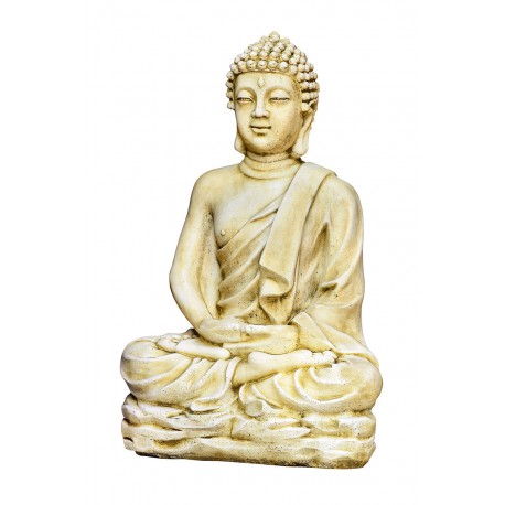 T/ête de Bouddha r/ésistant au gel figurine en pierre 32 cm coul/é en pierre