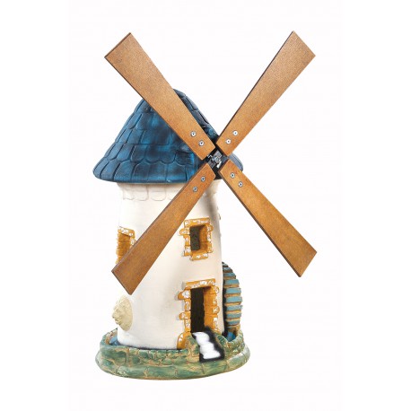 Moulin à roue en pierre vieilli - H 68 cm Moulin à roue en pierre vieilli - H 68 cm