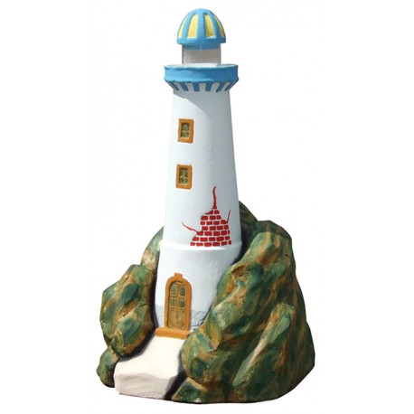 Grand Phare bleu de jardin - H 80 cm Grand Phare bleu de jardin - H 80 cm