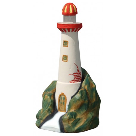 Grand Phare rouge de jardin - H 80 cm Grand Phare rouge de jardin - H 80 cm