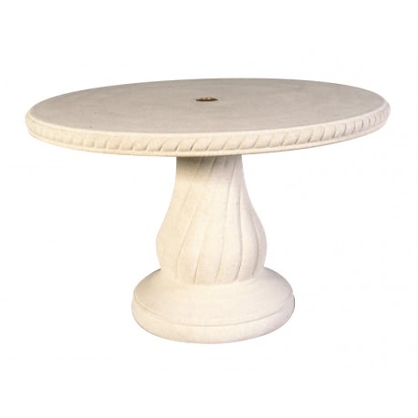 Table de jardin en pierre 240 Blanc Table de jardin en pierre 240 Blanc