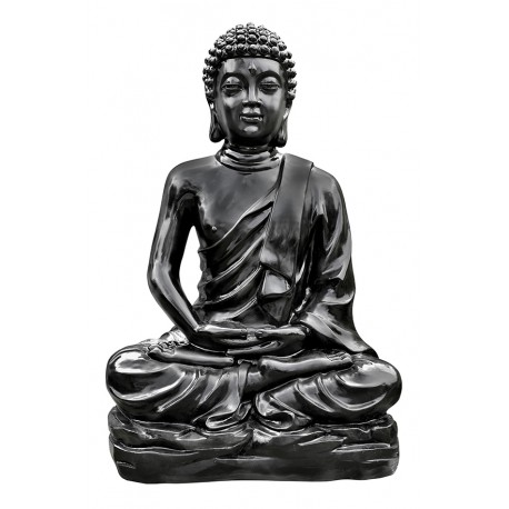 Statue Bouddha Kadampa ton ciré noir- H 96 cm Statue Bouddha Kadampa ton ciré noir- H 96 cm