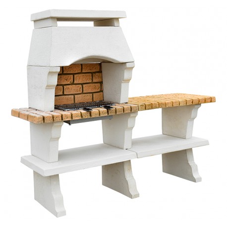 BARBECUE DECO HOTTE PM BLOC CUISSON SIMPLE + 1 TABLE TON BLANC BARBECUE DECO HOTTE PM BLOC CUISSON SIMPLE + 1 TABLE TON BLANC