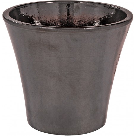 Blagnac en terre cuite émaillé noir mordoré - ø 34cm Blagnac en terre cuite émaillé noir mordoré - ø 34cm