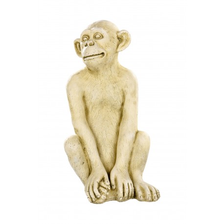 Statue singe béton ton vieilli - H 55 cm Statue singe béton ton vieilli - H 55 cm