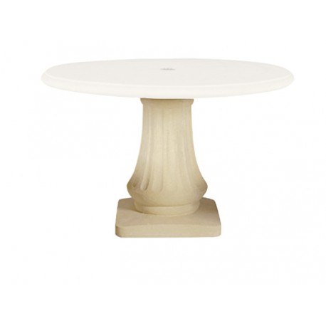 Pied pour table de jardin en pierre 120 Blanc Pied pour table de jardin en pierre 120 Blanc