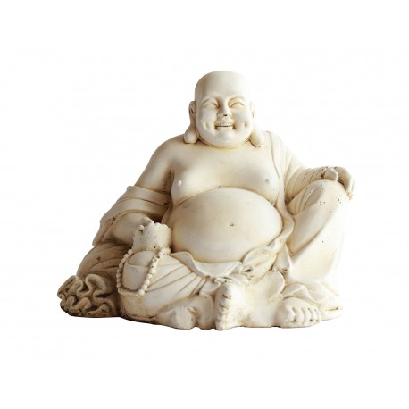Statue mini Bouddha rieur ciré noir - H 20 cm Statue mini Bouddha rieur ciré noir - H 20 cm