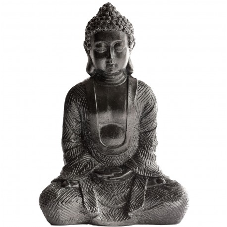 Bouddha Hindou Assis béton ciré noir - H 23 cm Bouddha Hindou Assis béton ciré noir - H 23 cm